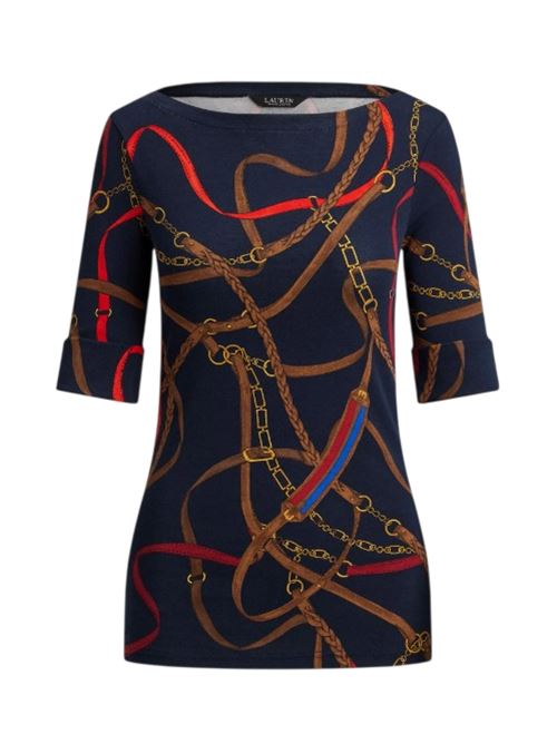 T-shirt Judy Mid LAUREN RALPH LAUREN | JUDY-MID SLEEVE.NAVY MULTI